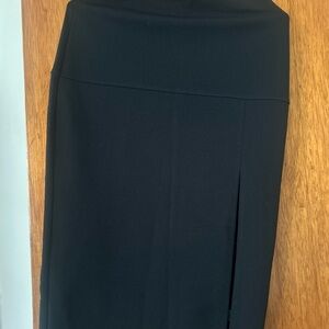 Socialite Black Pencil Skirt with Side Slit